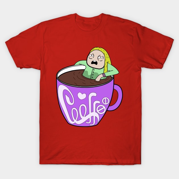 Take a dip in a cup of coffee T-Shirt by Mafi